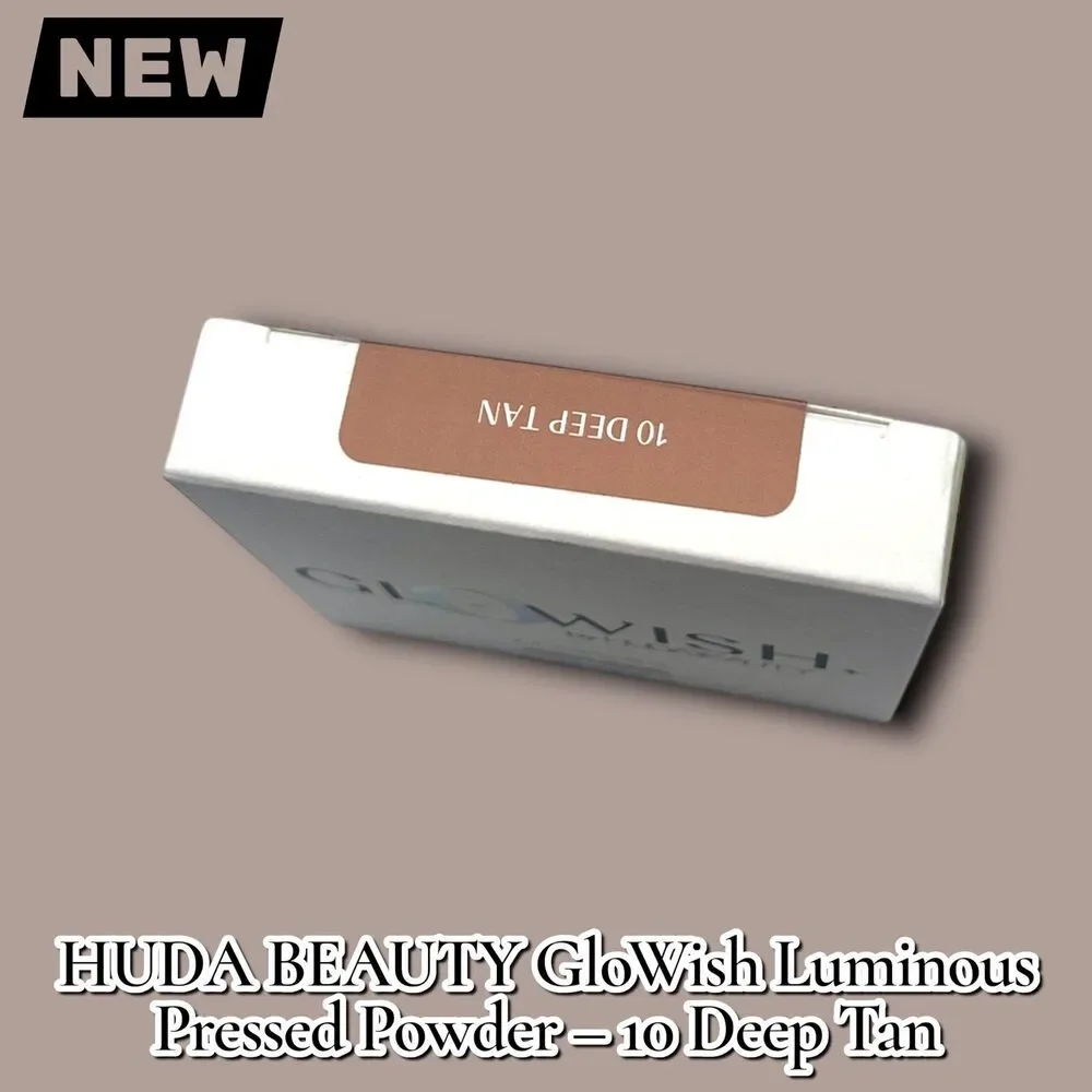 New HUDA BEAUTY GloWish Luminous Pressed Powder – 10 Deep Tan